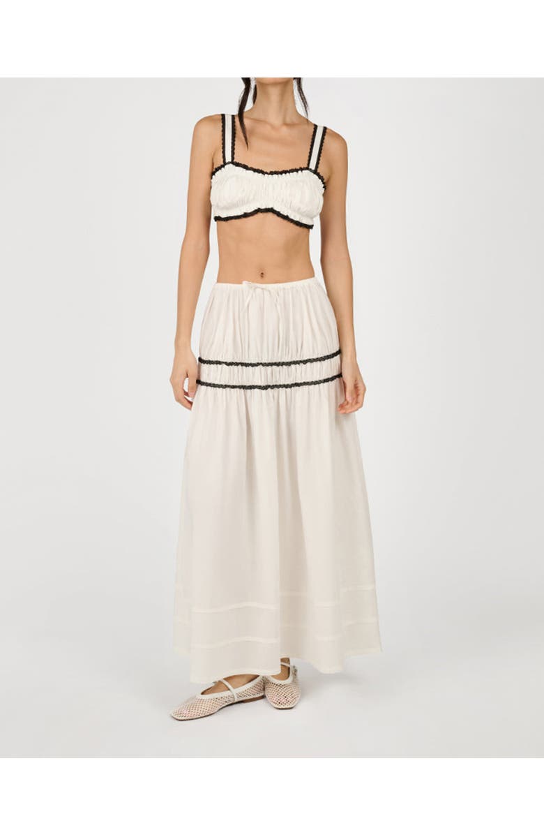 WeWoreWhat Ruched Crop Top, Alternate, color, White