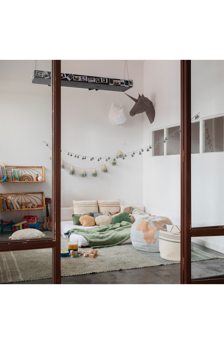 Lorena Canals Reversible Washable Rug Twin Vintage Blue, Alternate, color, Vintage Blue, Olive, Natural