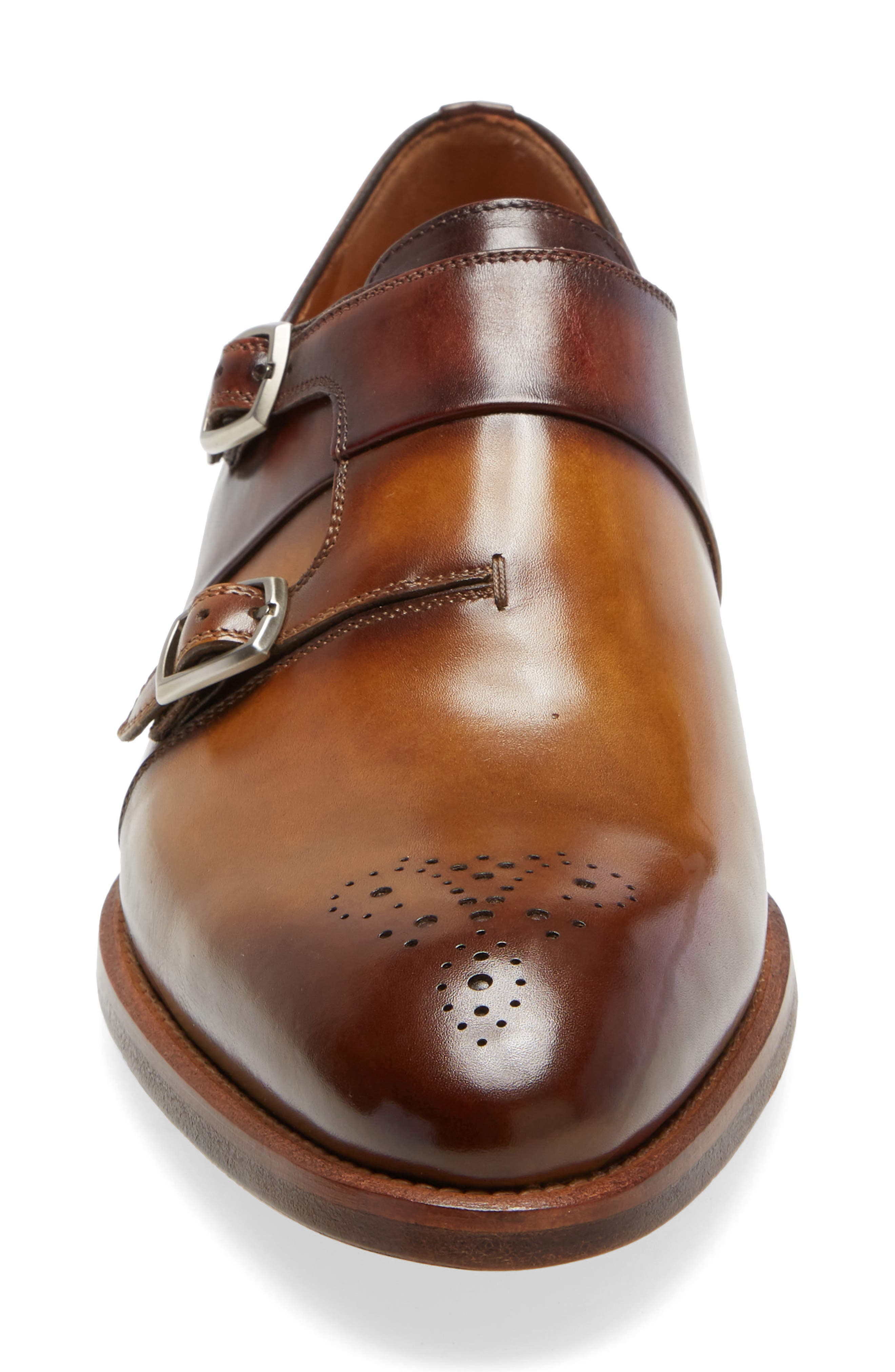 Maurici Diversa Monk Strap Shoe, Alternate, color, CUERO / MID BROWN