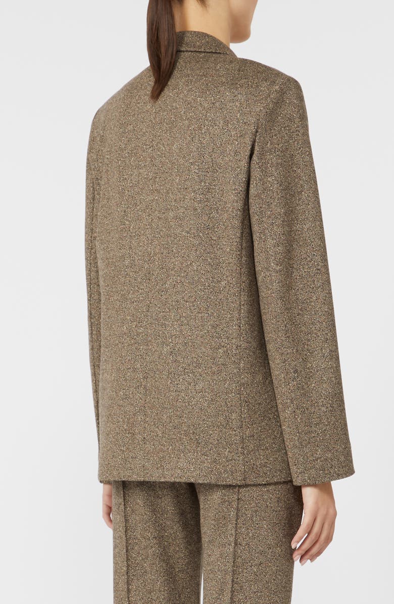 MM by Max Mara Albania Tweed Jersey Jacket, Alternate, color, Tobacco