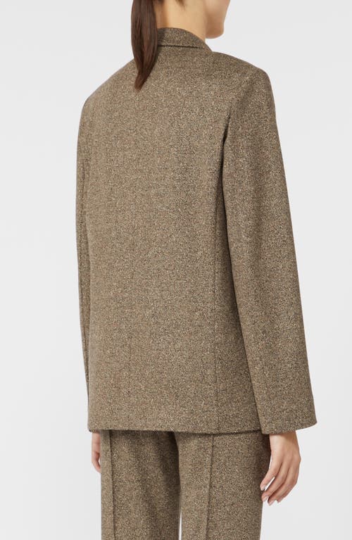 Mm By Max Mara Albania Tweed Jersey Jacket In Brown