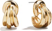 BaubleBar Linda Triple Row Huggie Hoop Earrings