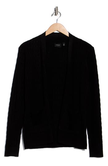 Cyrus Cable Knit Cardigan In Black