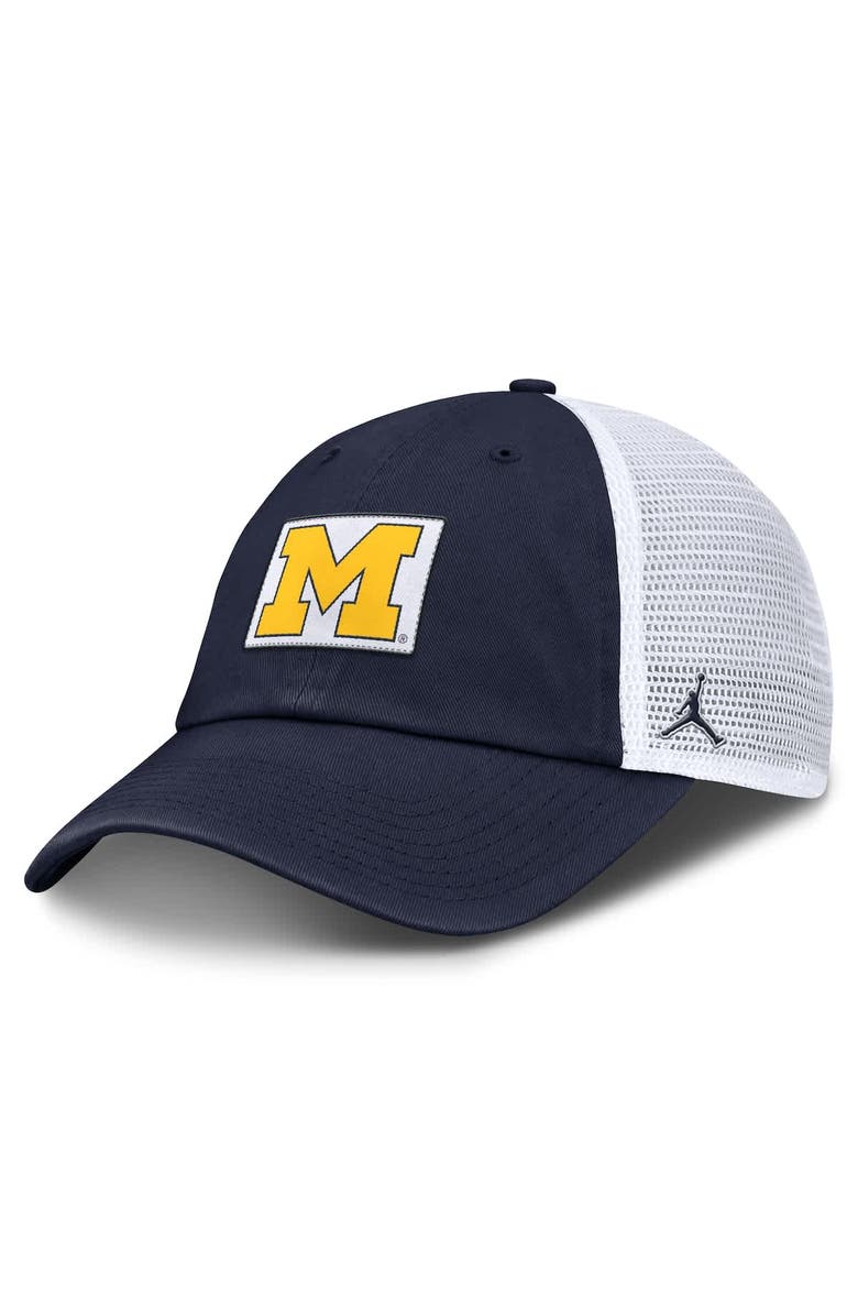Jordan Brand Men's Jordan Brand Navy/White Michigan Wolverines Primetime Club Trucker Adjustable Hat, Alternate, color, Navy