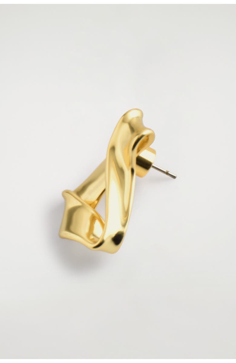 COS Twisted Ribbon Stud Earrings, Alternate, color, Gold