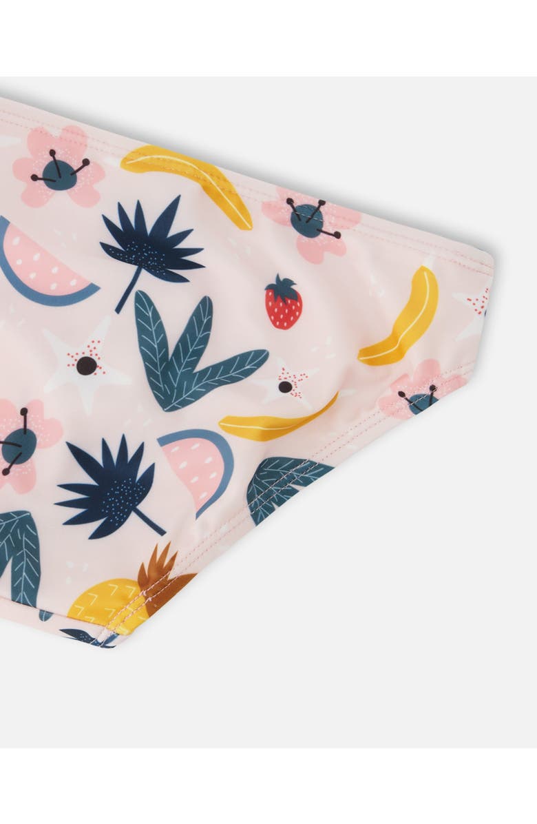 Deux par Deux Two-Piece Ruffle Fruits Swimsuit, Alternate, color, Pink Printed Fruits