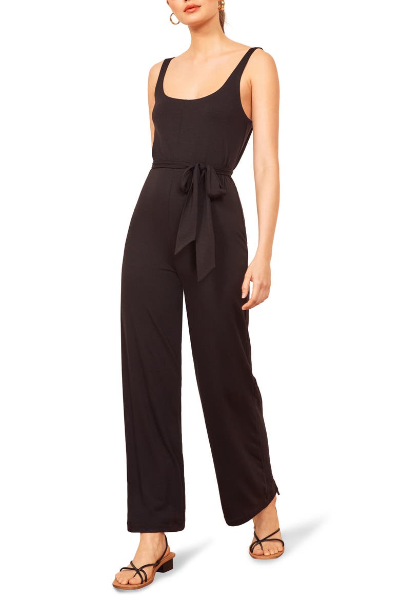 June Sleeveless Jumpsuit, Main, color, BLACK