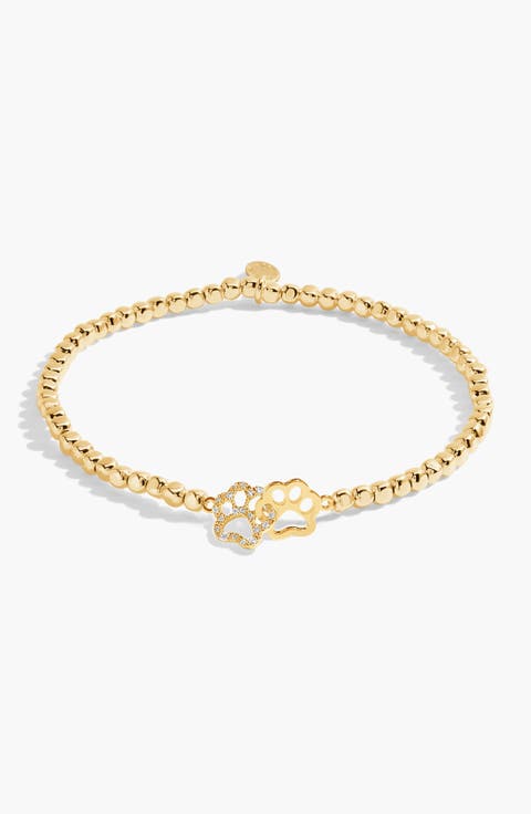 Forever Yours 'Perfect Paw Print' Bracelet In Gold-Tone Plating