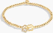 A Littles & Co Forever Yours 'Perfect Paw Print' Bracelet In Gold-Tone Plating