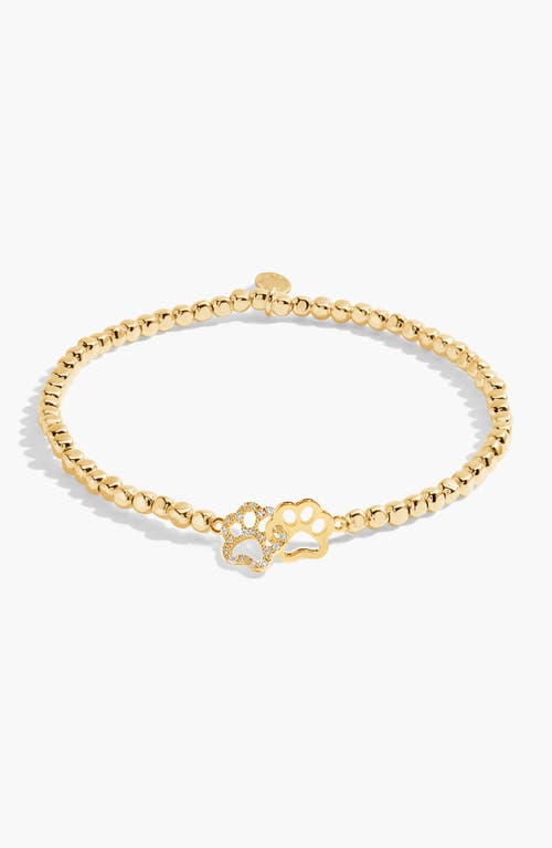 A Littles & Co. A Littles & Co Forever Yours 'perfect Paw Print' Bracelet In Gold-tone Plating In Gold