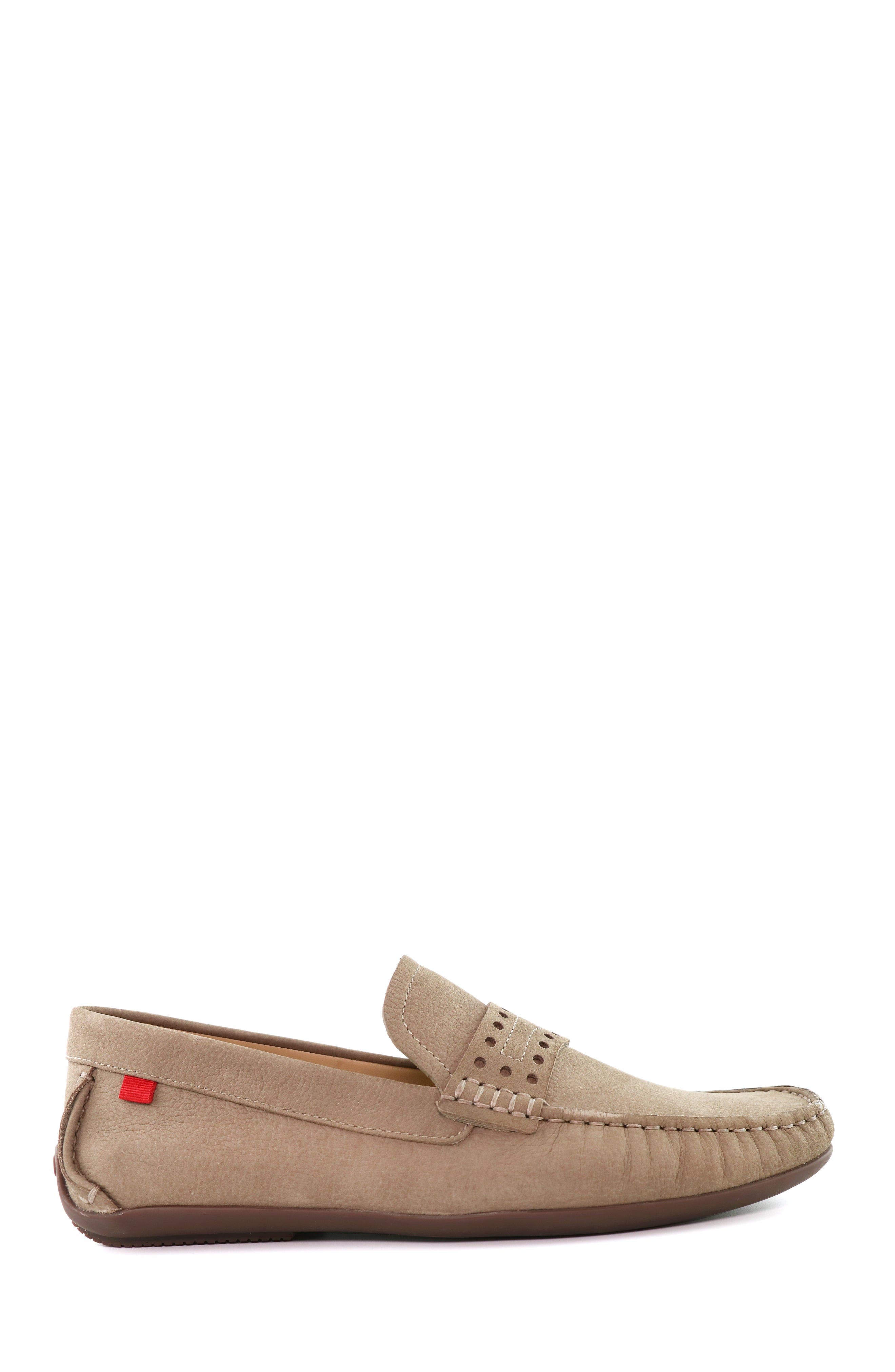 Bradford Street Leather Penny Driver Loafer, Alternate, color, Taupe Italo Grainy