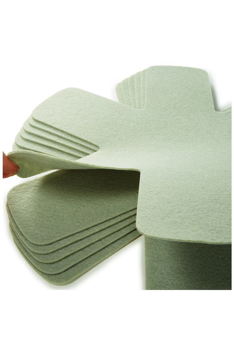 6-Piece Felt Pan Liners, Alternate, color, GREEN