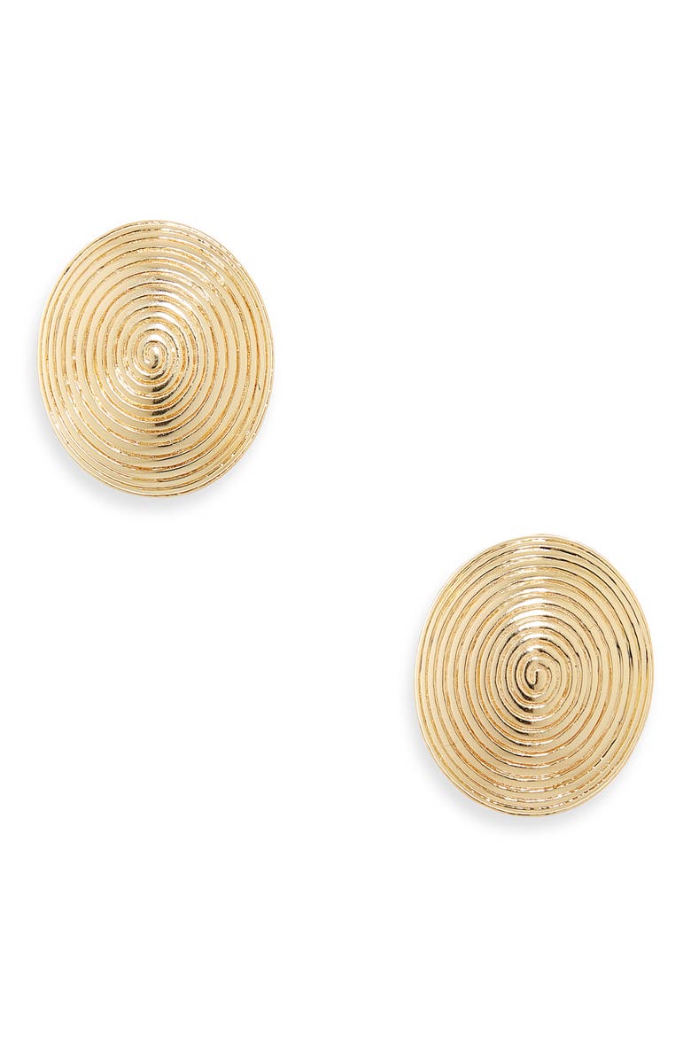 The Ella Stud Earrings, Main, color, GOLD