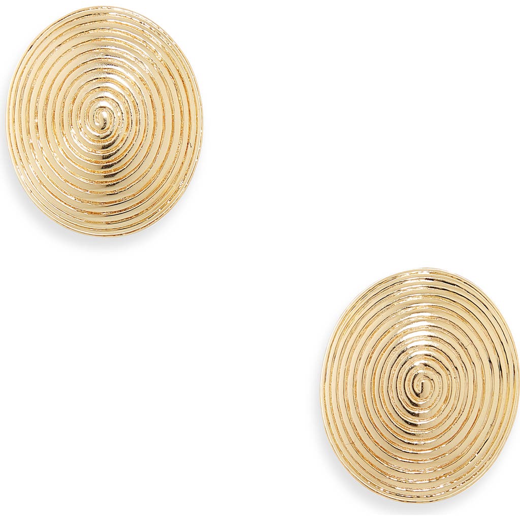 Lie Studio Lié Studio The Ella Stud Earrings In Gold