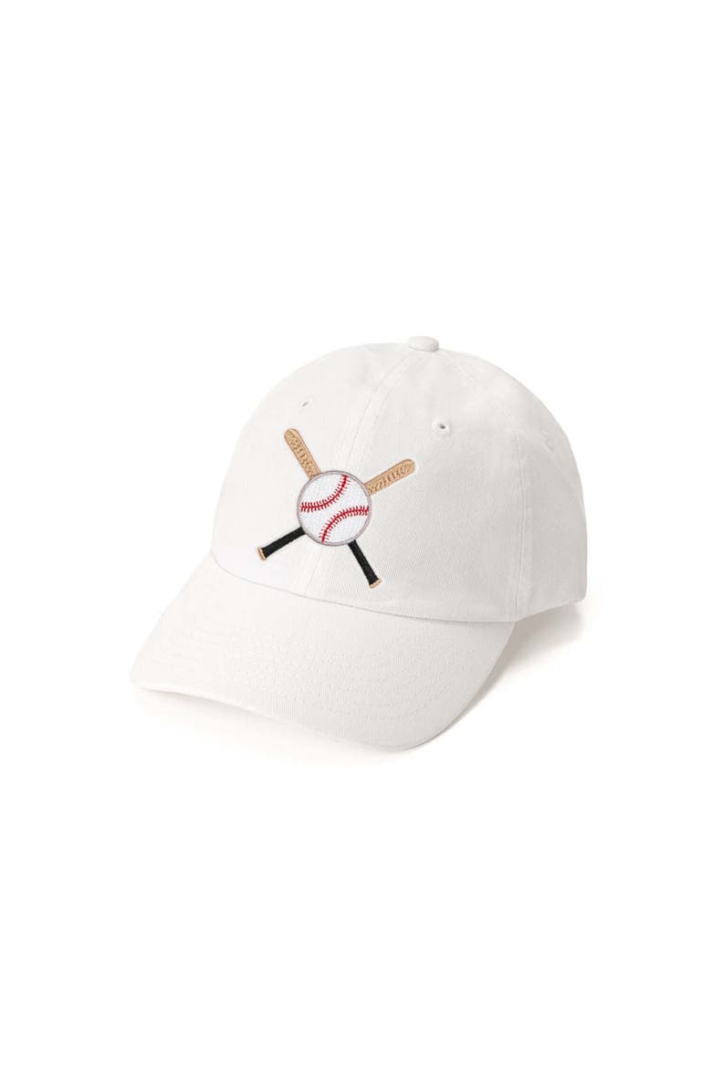 Batter Up Patch Baseball Hat, Main, color, White