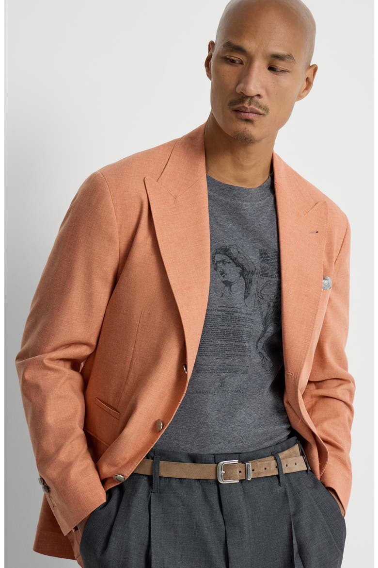 Blazer with peak lapel, Alternate, color, Apricot