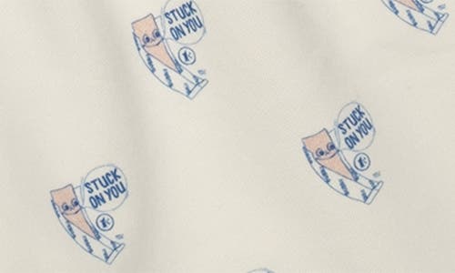 The Sunday Collective Kids' Print Organic Cotton Weekend Shorts In Beige Overflow