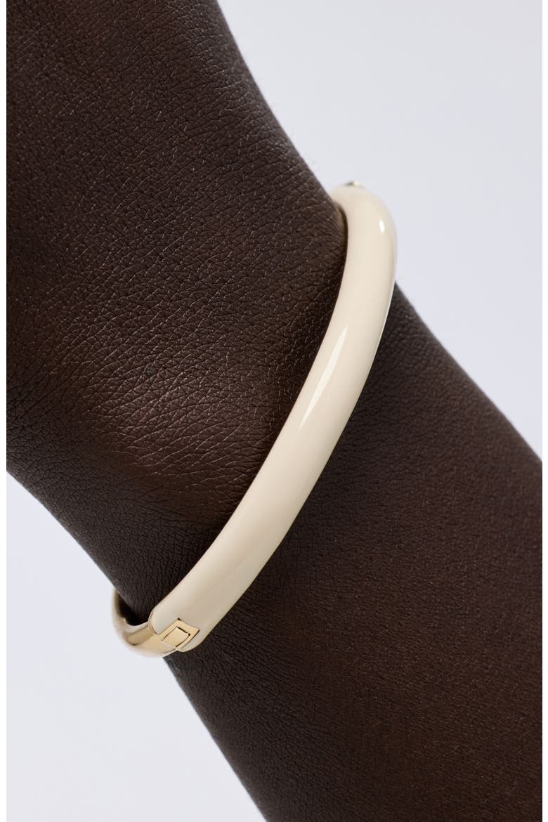Brynley Enamel Bangle Bracelet, Alternate, color, GOLD / WHITE