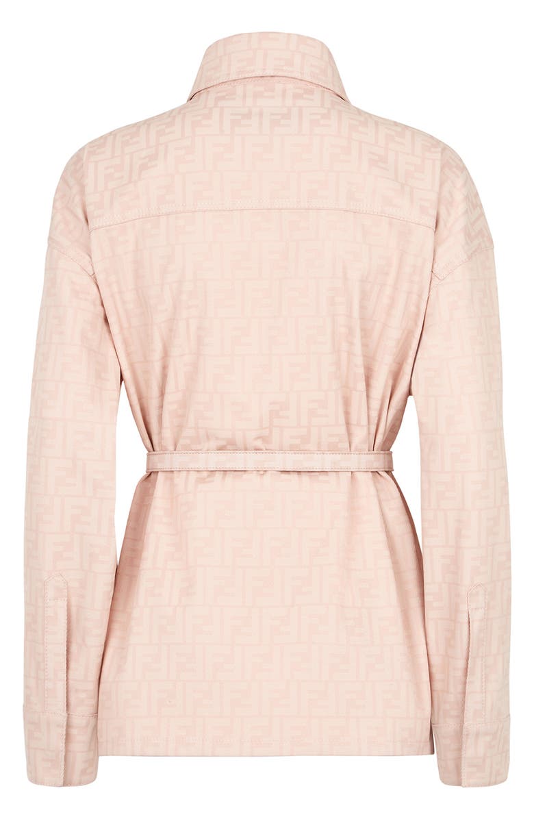 Fendi FF Logo Denim Jacket, Alternate, color, 