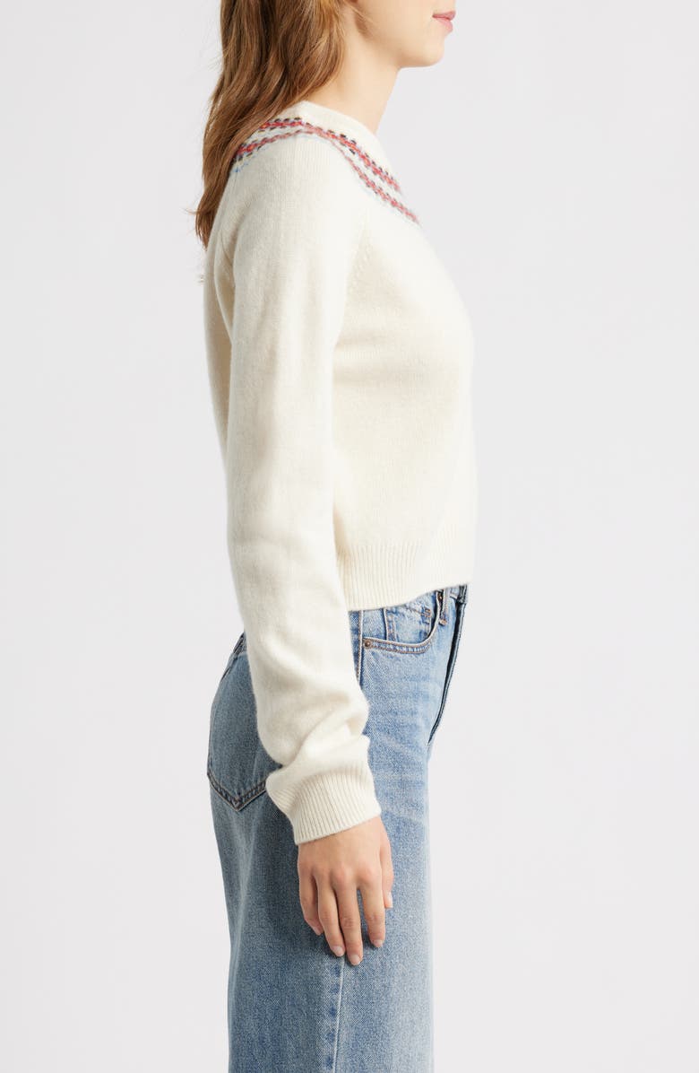 DÔEN Boniface Fair Isle Sweater, Alternate, color, Ivory Annecy Fair Isle