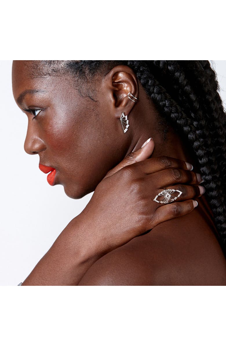 Lucy Quartermaine Mirror Chrysler Ring, Alternate, color, Sterling Silver