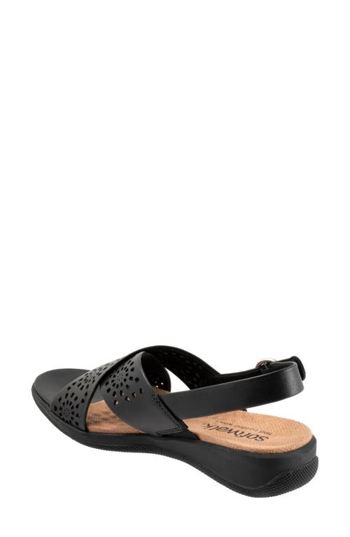 Softwalk ® Tillman Perforated Slingback Sandal In Black