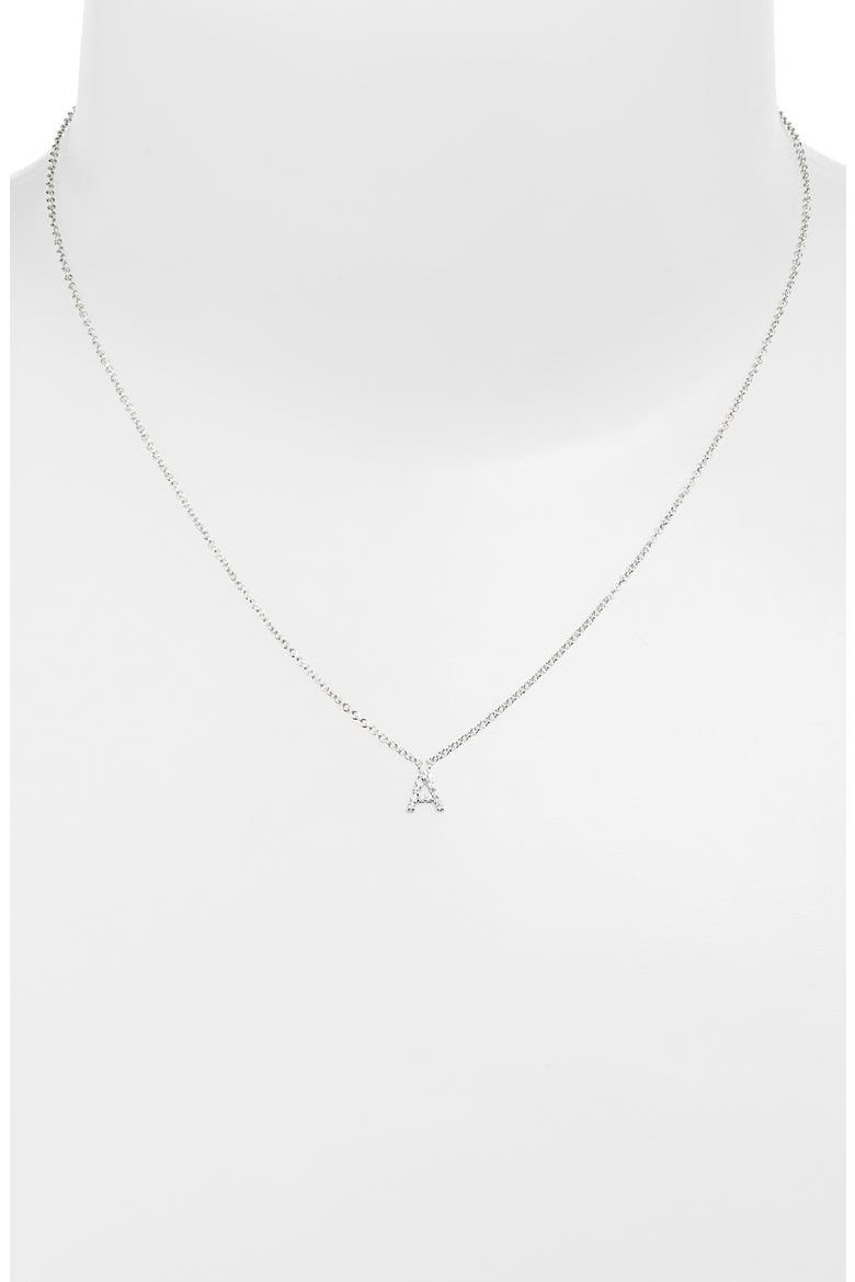 'Initial' Pendant Necklace, Main, color, A-SILVER