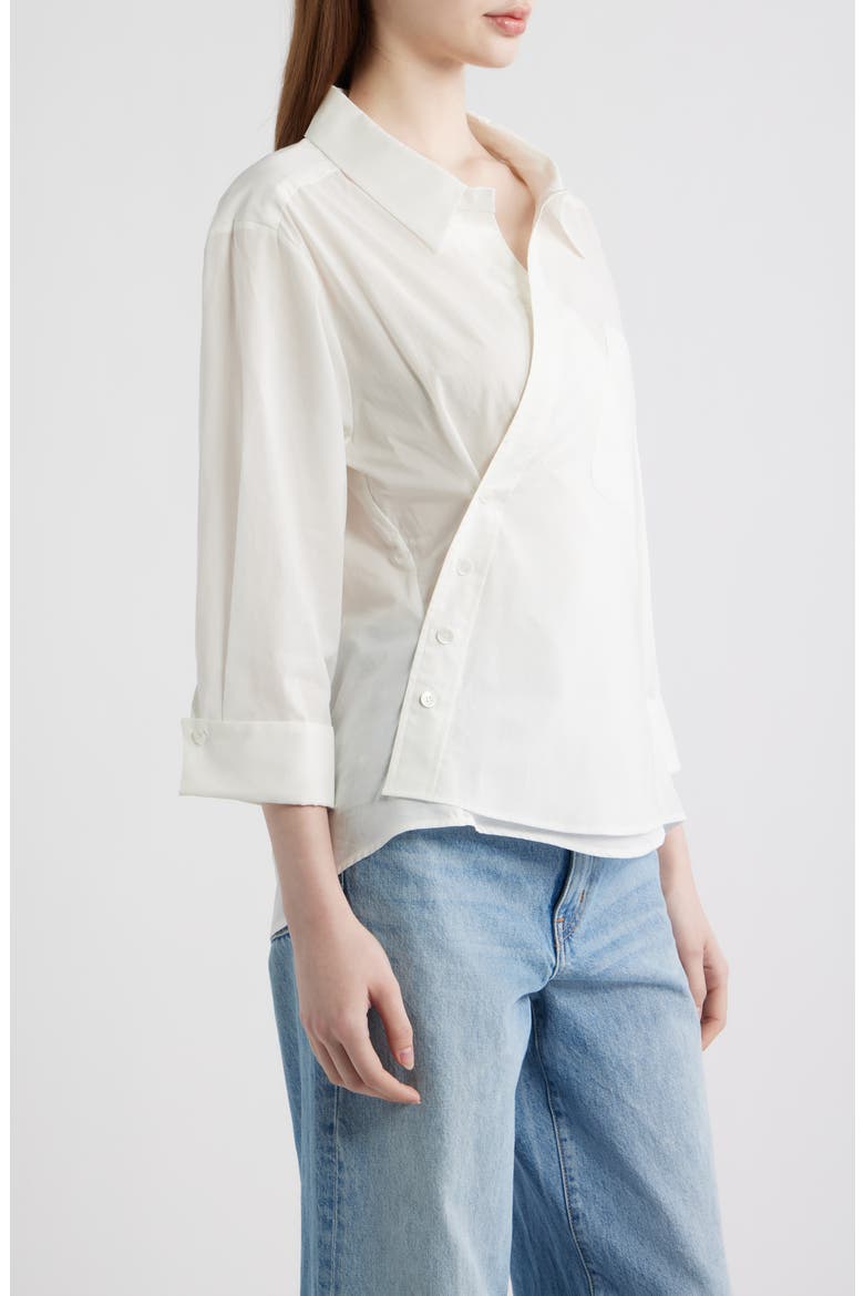 Asymmetric Wrap Top, Alternate, color, WHITE