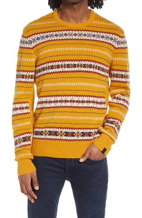 Wesley Fair Isle Wool Crewneck Sweater