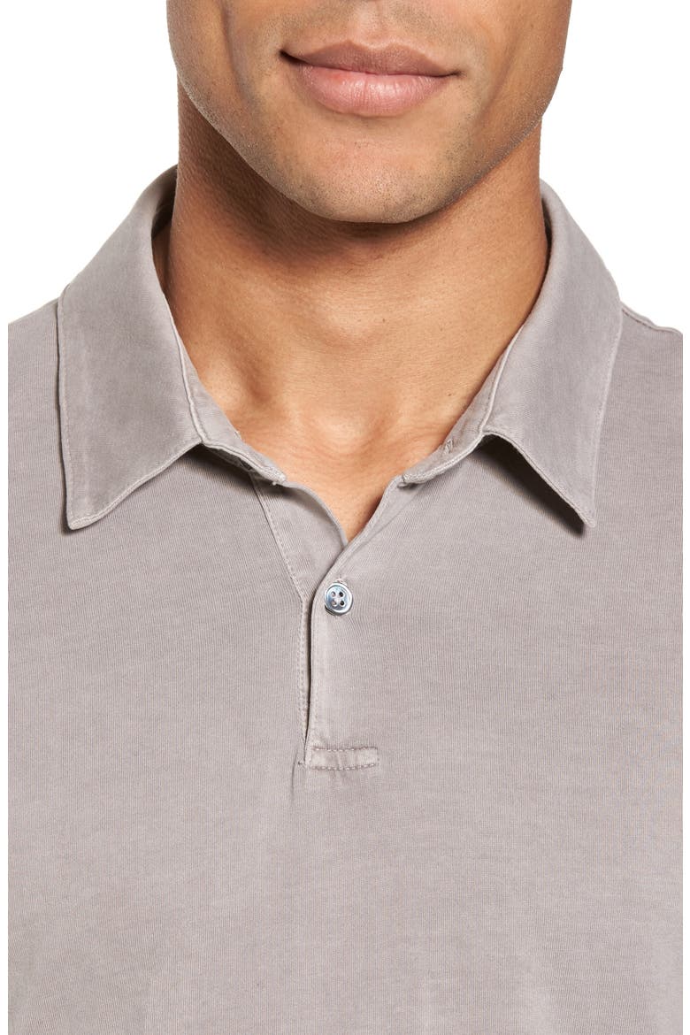 Slim Fit Sueded Jersey Polo, Alternate, color, FOSSIL