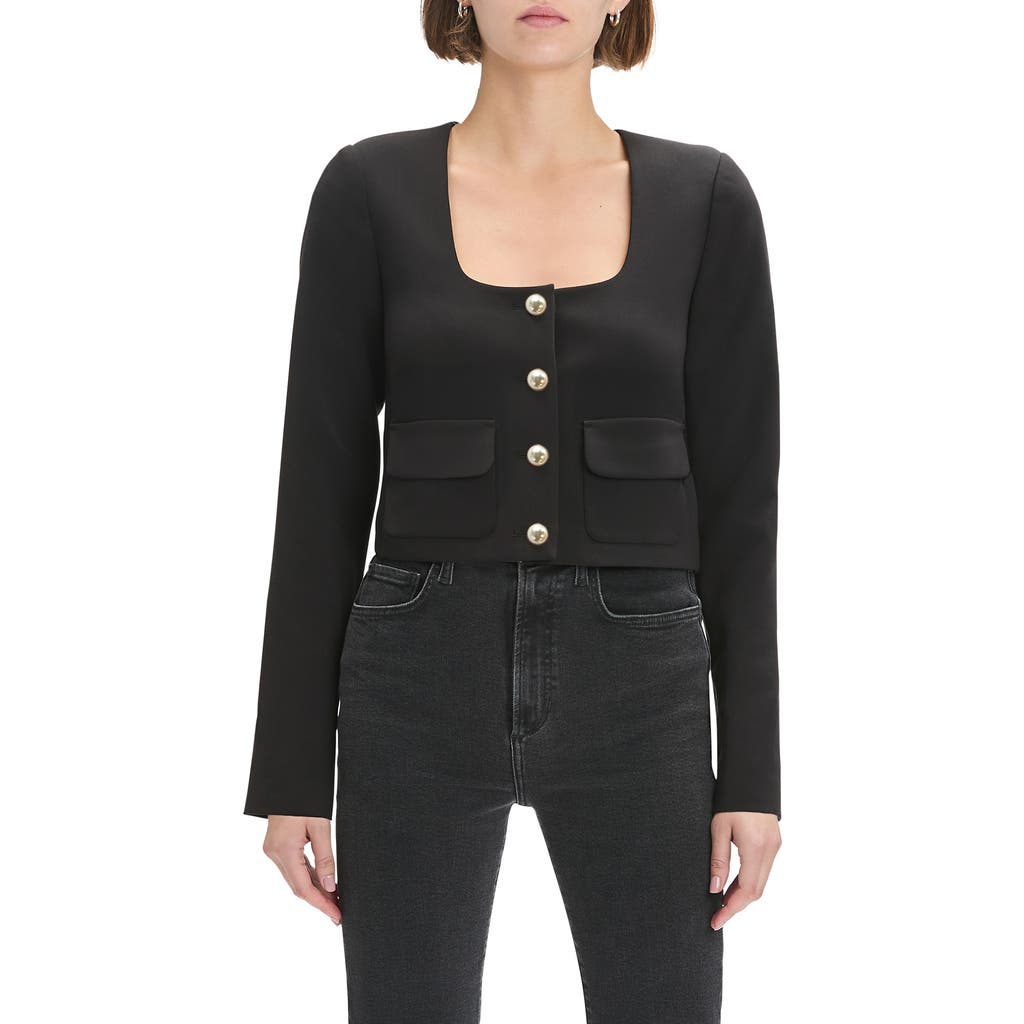 Favorite Daughter The Laura Crop Jacket In Black