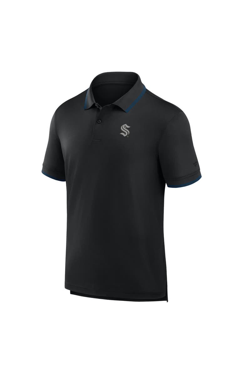 FANATICS Men's Fanatics Black Seattle Kraken Front Office Move Mono Polo, Alternate, color, Black