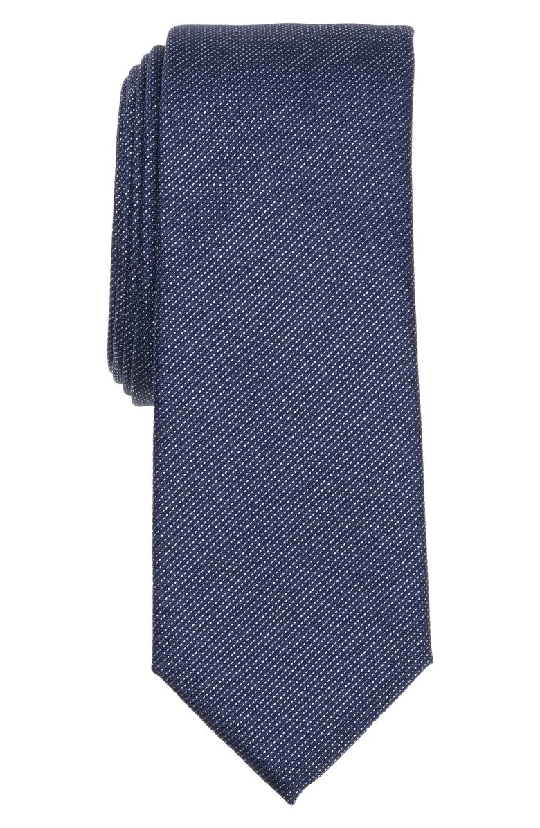 Original Penguin Metallic Tie, Main, color, Navy