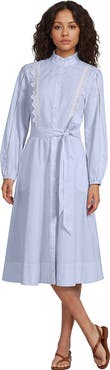 Lands' End Perfect Button Front Shirt Dress