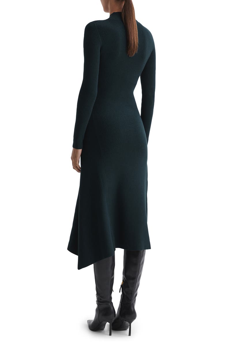 Reiss Chrissy Mock Neck Long Sleeve Midi Dress, Alternate, color, 