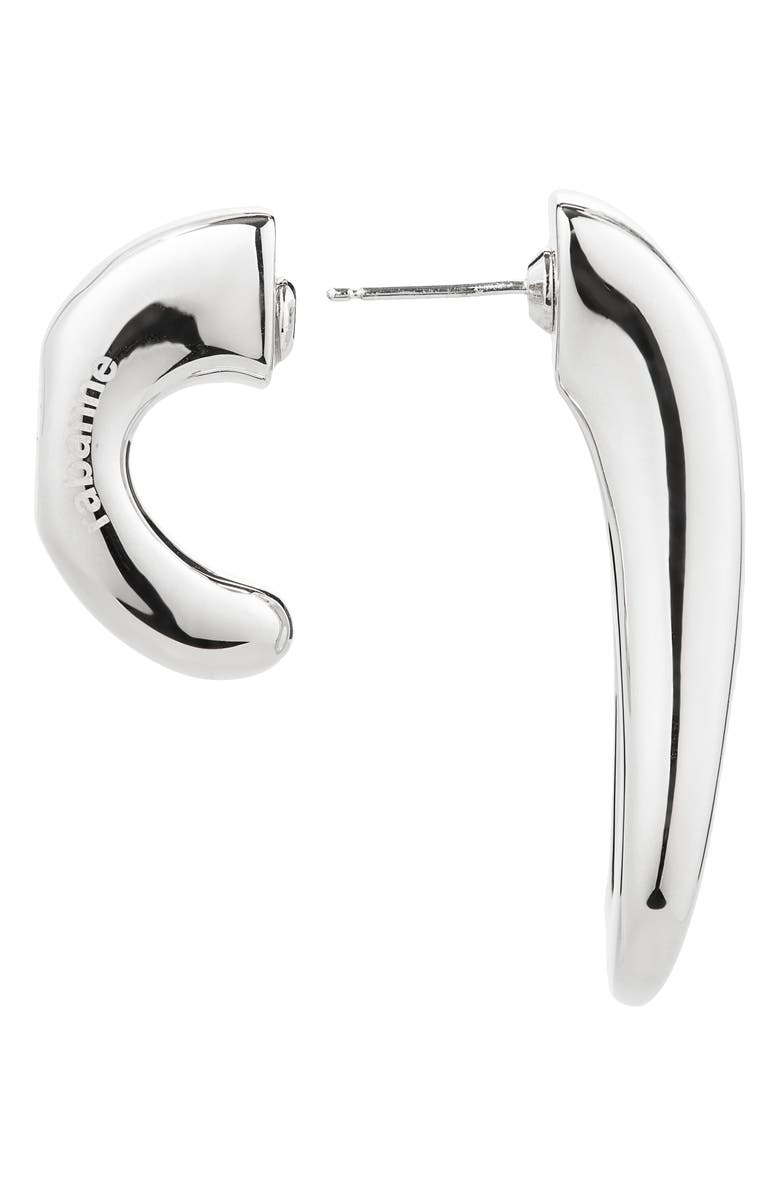 Rabanne Zip Pull Single Earring, Alternate, color, Silver