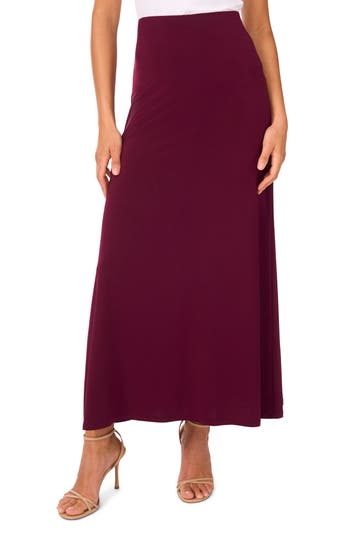 Vince Camuto A-line Maxi Skirt In Burgundy