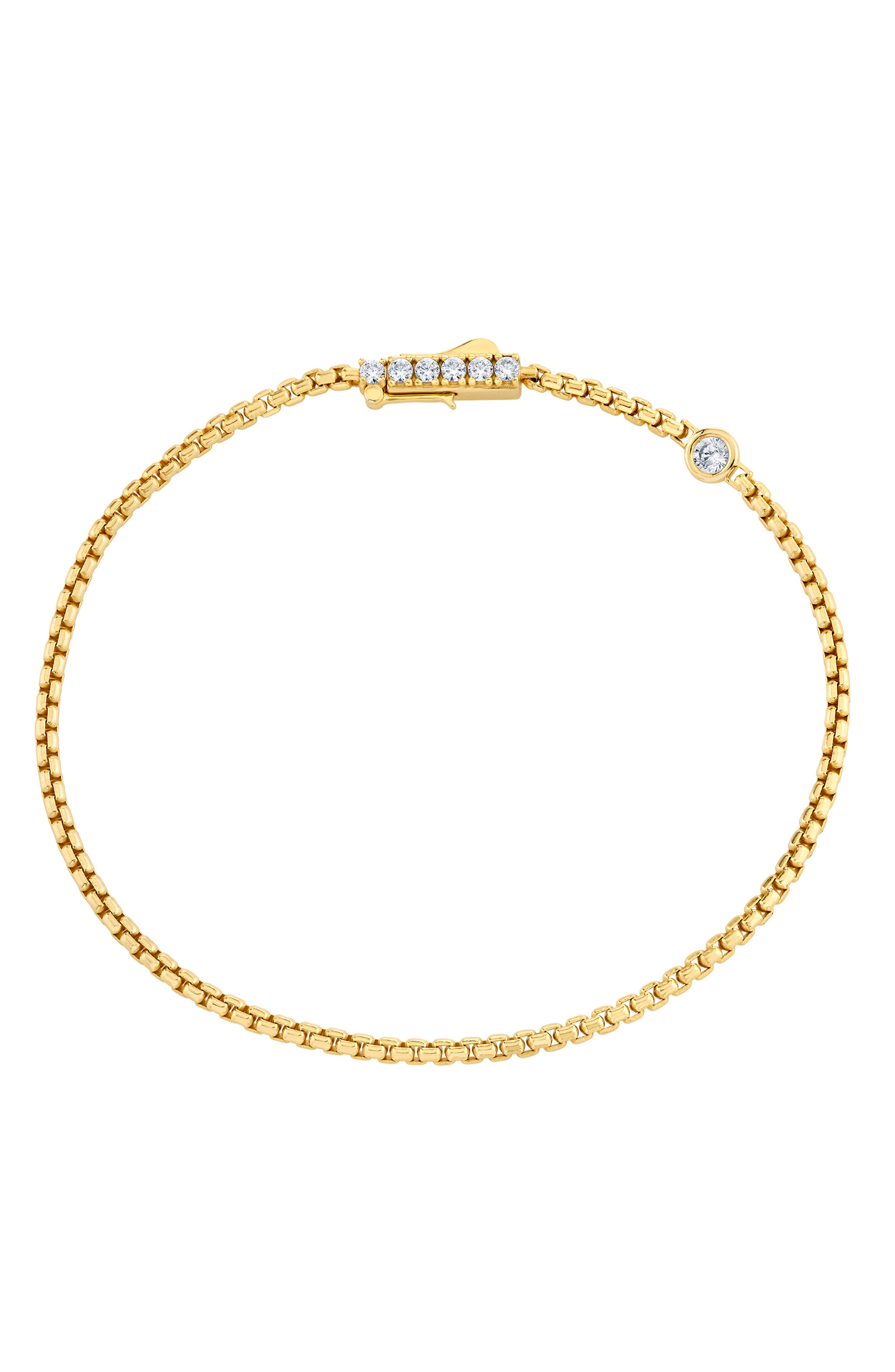 Crislu Layer Up Rounded Box Chain Bracelet (Women) | Nordstrom