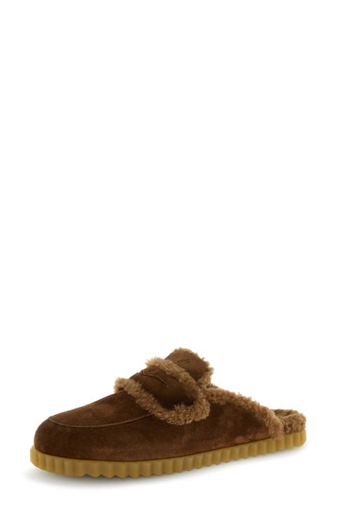 Freia Mule with Genuine Shearling Trim