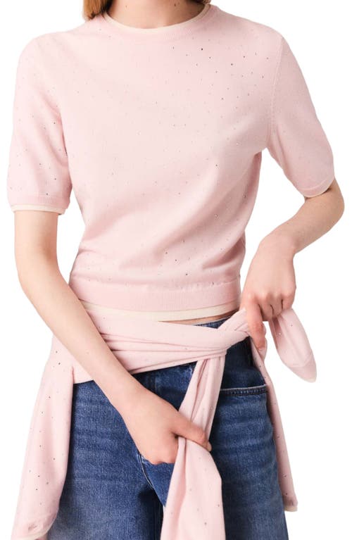 Maje Wool Short Sleeve Sweater