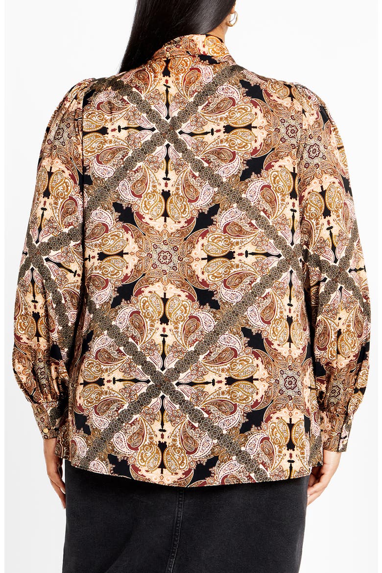 Mylah Print Tie Neck Shirt, Alternate, color, PAISLEY