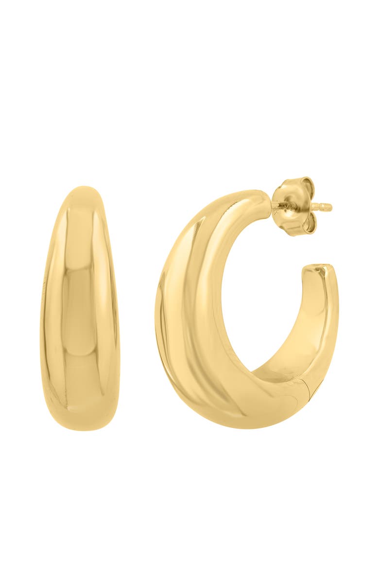 14K Yellow Gold Golden Glow Huggie Earrings, Main, color, Metallic Gold