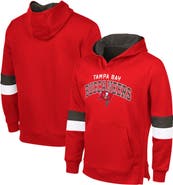 G-III SPORTS BY CARL BANKS Men's G-III Sports by Carl Banks Red/Pewter Tampa Bay Buccaneers Adaptive Faceoff Pullover Hoodie