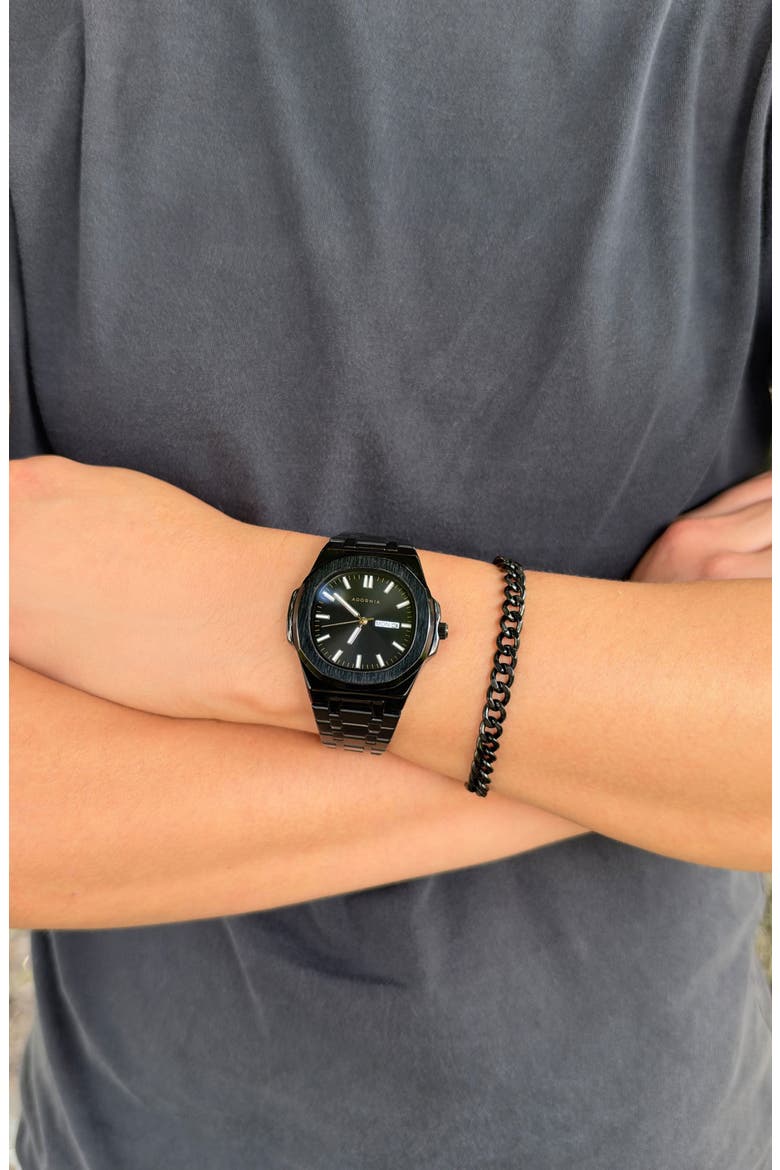 Sydney Bracelet Watch, 45mm, Alternate, color, BLACK