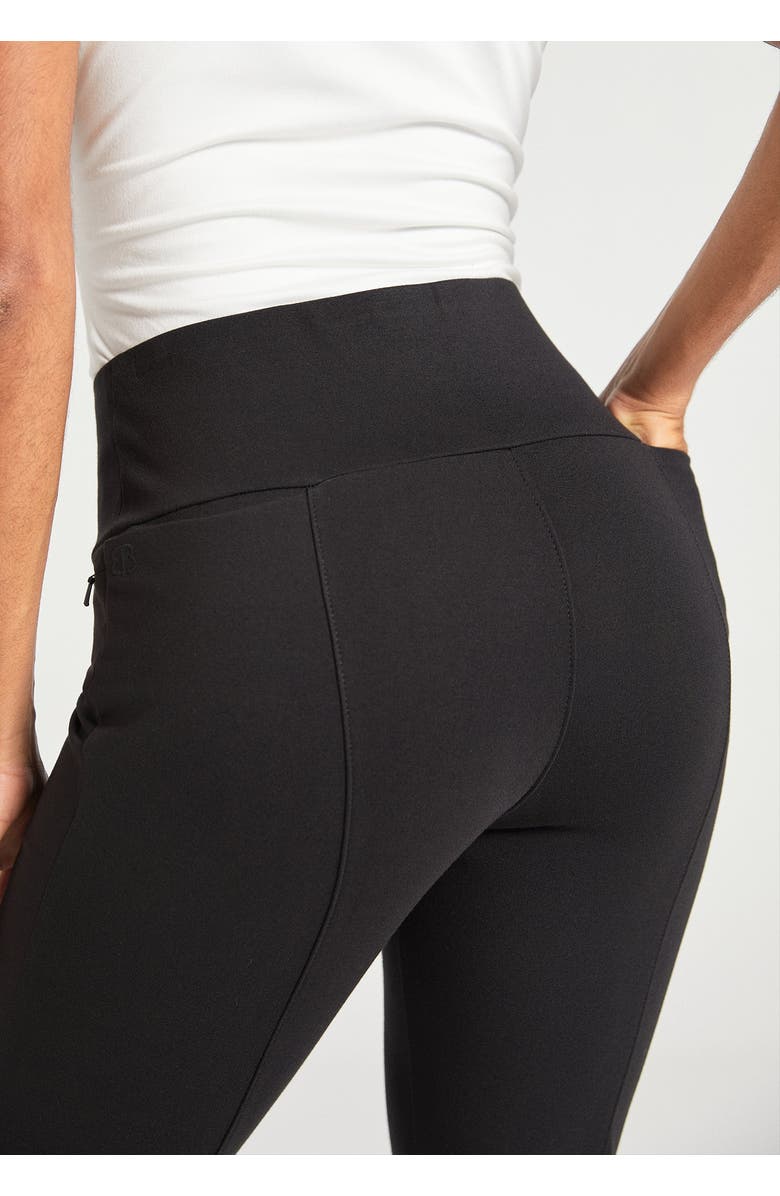 Betabrand Power Down DPYP Dress Pant Yoga Pant Skinny, Alternate, color, Black