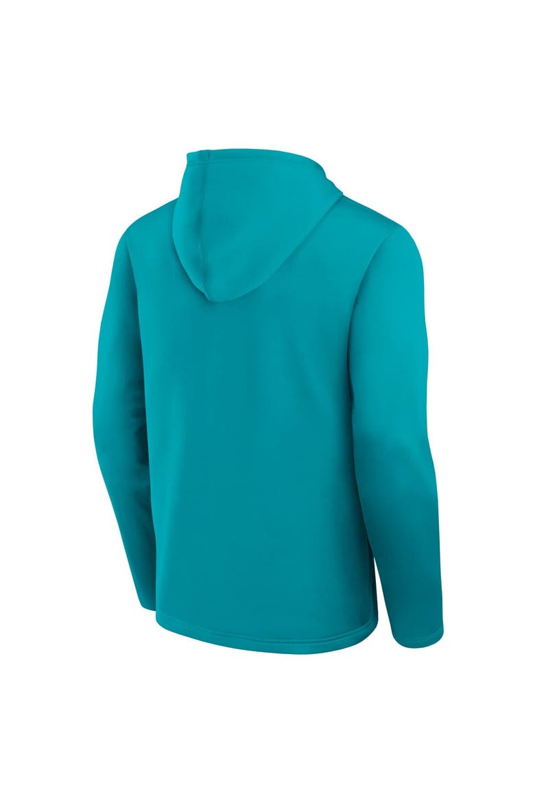 Men's Logo Athletic Aqua Miami Dolphins Head Start Pullover Hoodie, Alternate, color, Aqua