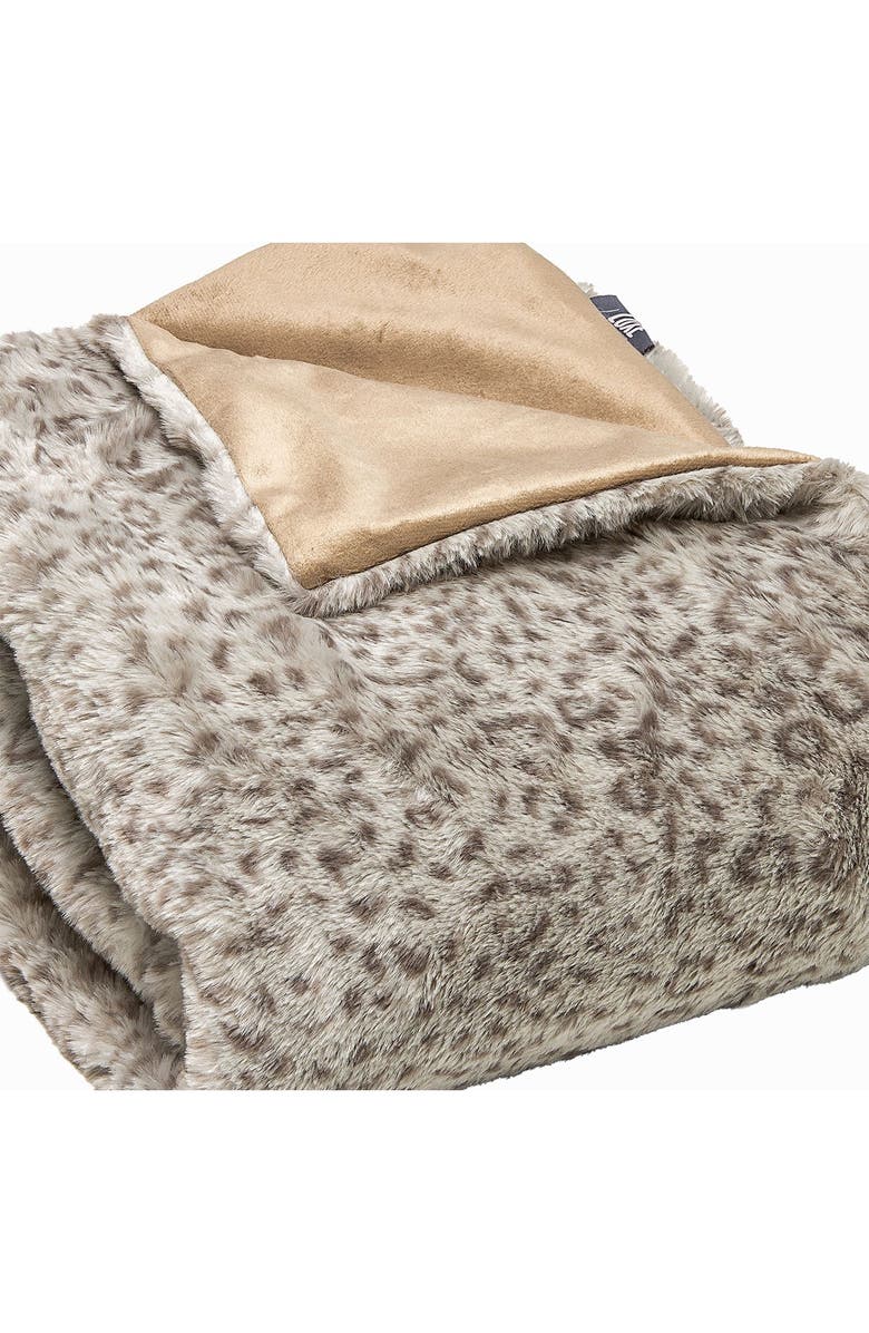 LUXE Faux Fur Throw - 50" x 60" - Lynx, Alternate, color, 