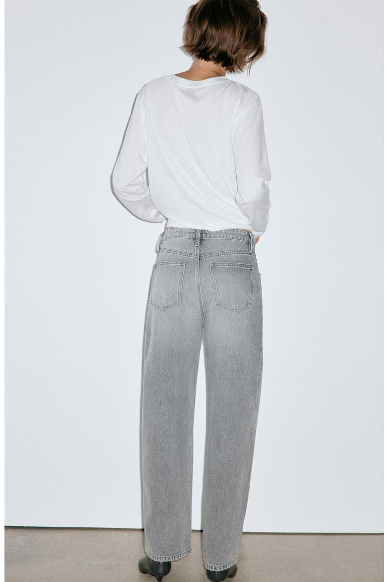 High Waist Barrel Jeans, Alternate, color, DENIM GREY