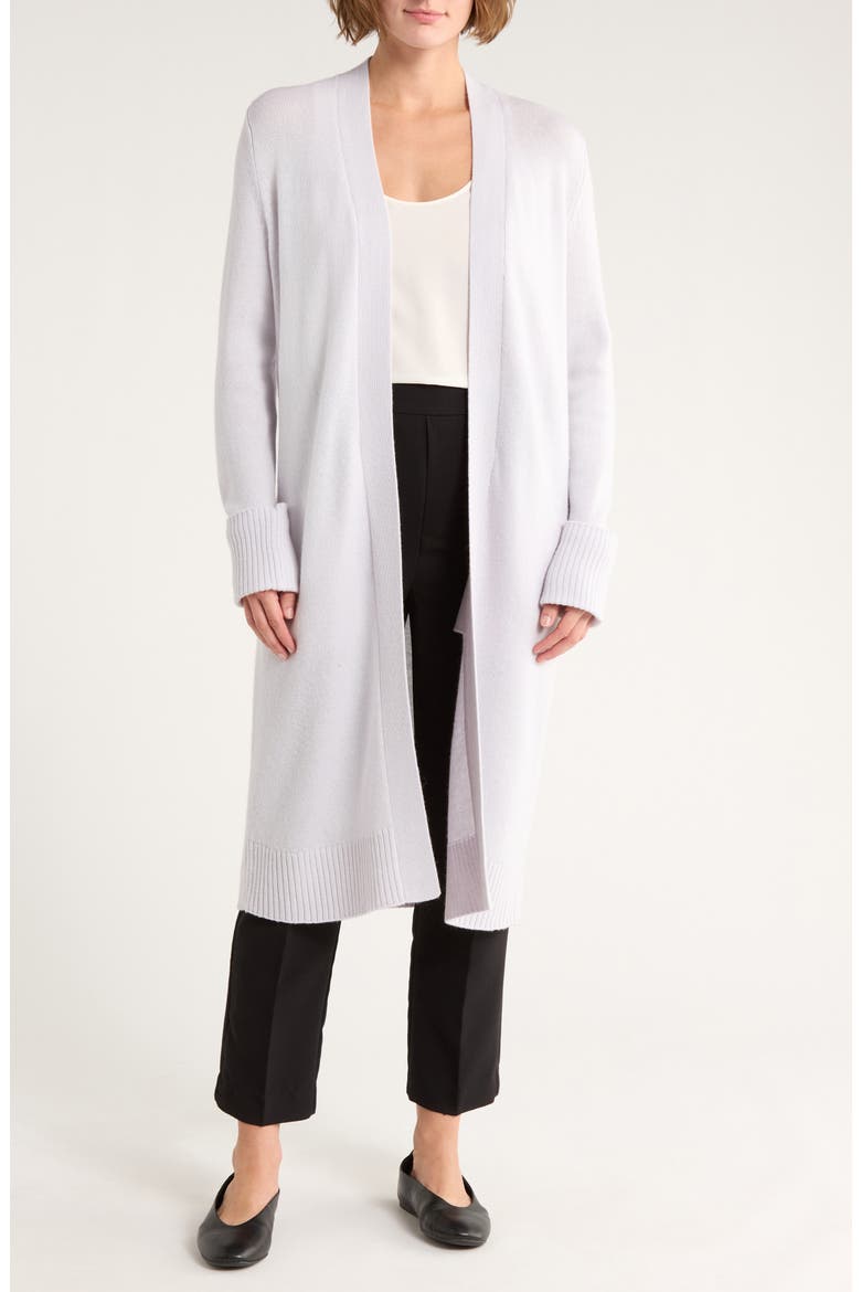 Longline Cardigan, Main, color, SILVER