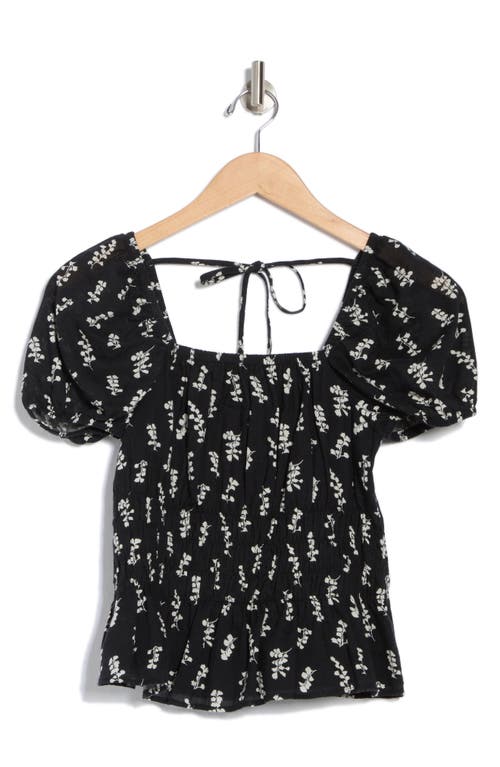 Melrose And Market Puff Sleeve Top In Black